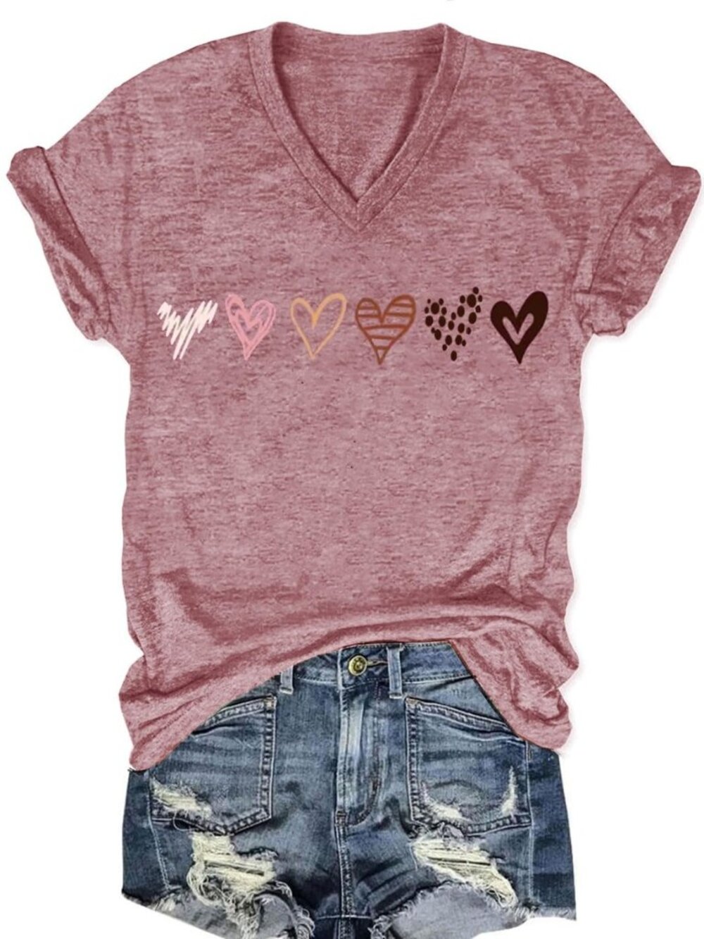 Vintage Boho Tops for Women V-Neck Flowers Shirt Spring Graphic Tees Floral